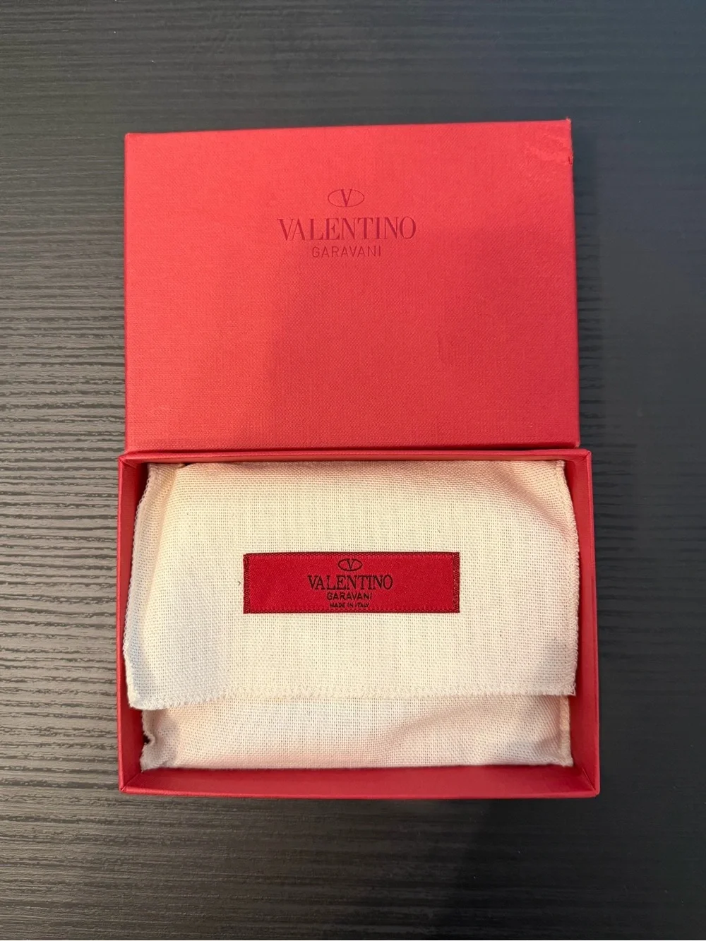 Valentino Garavani Light Blue Rockstud Zip Card Holder